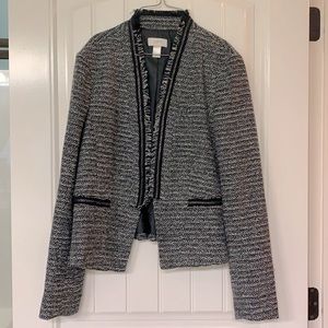 Loft M black/white tweed suit jacket